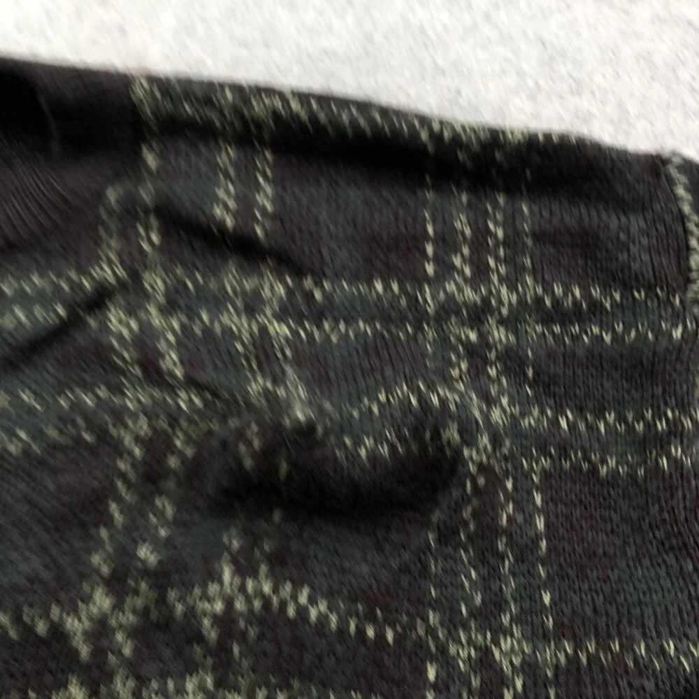 Vintage Trading Company Sweater Mens 2XL Brown Plaid Knit Crewneck Pullover